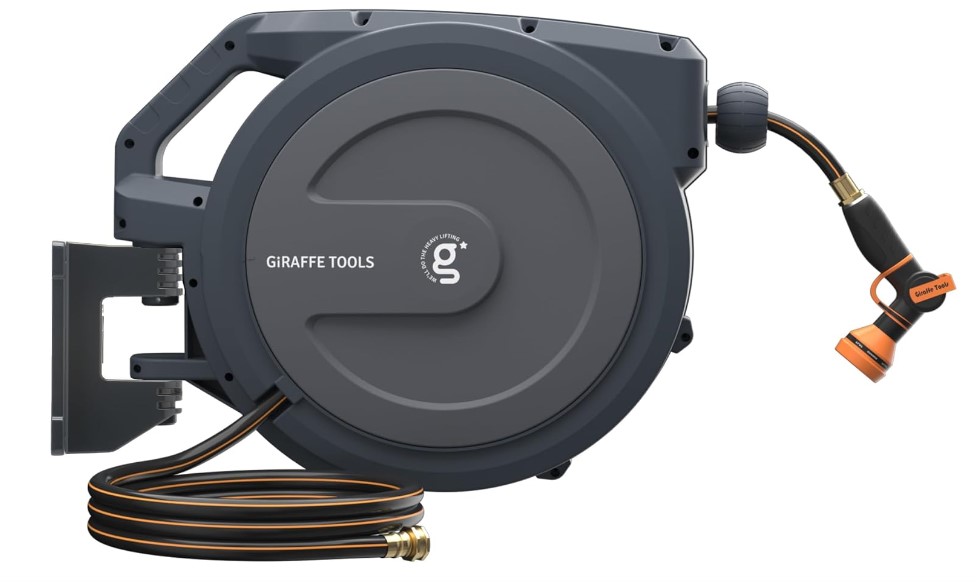 Giraffe Tools AW30 100 ft retractable garden hose reel